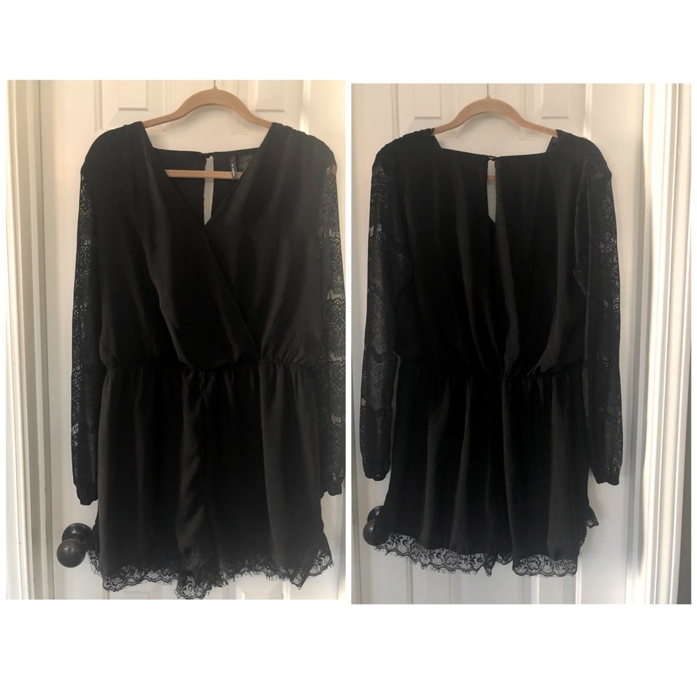 Black Lacey Romper